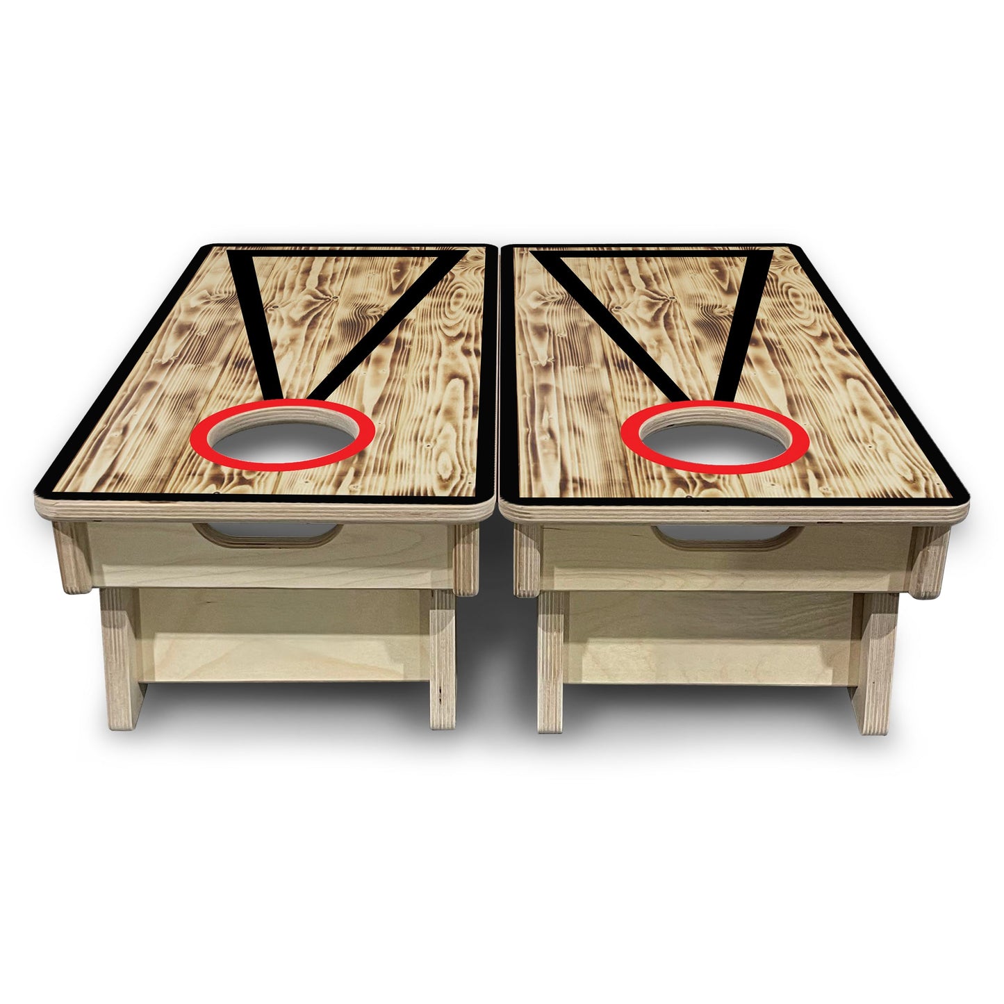 Burnt Triangle - Mini or Vacation Size Cornhole Boards
