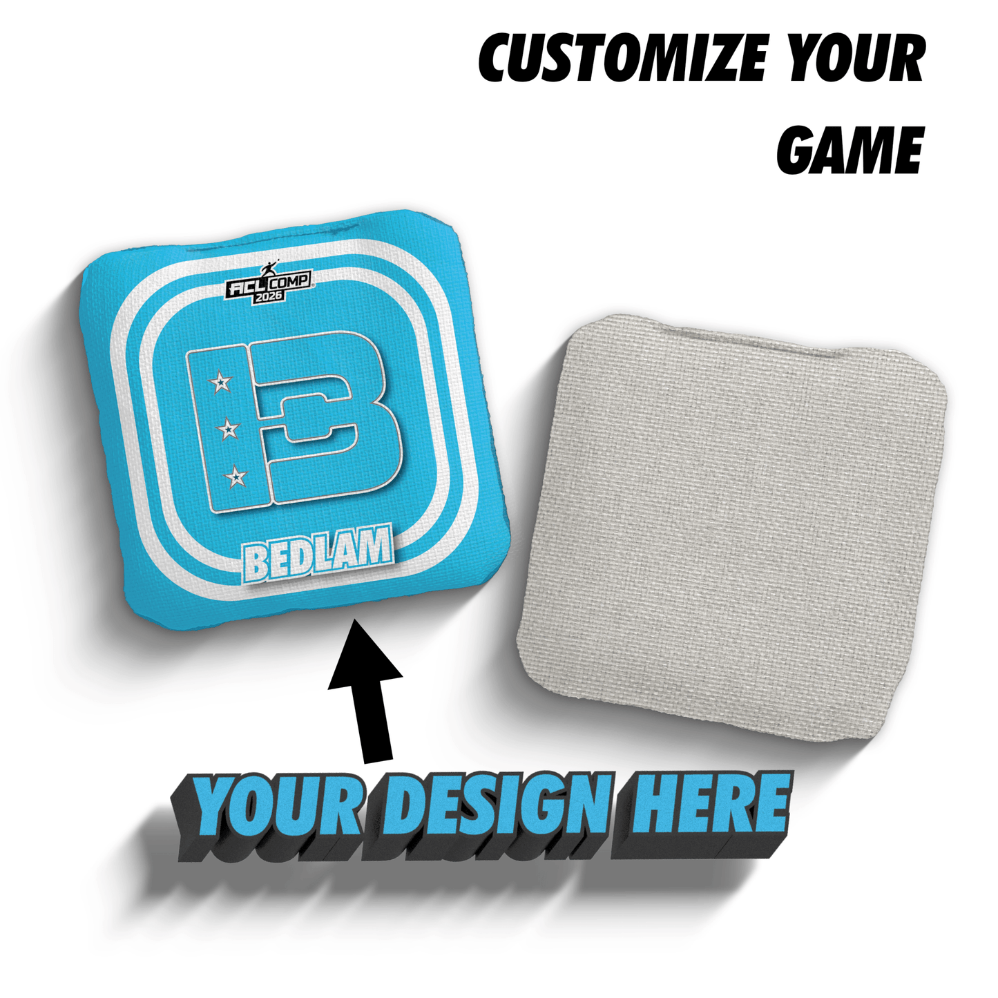 2026 Brotherhood Cornhole Custom Bedlam ACL Comp Stamped Cornhole Bags