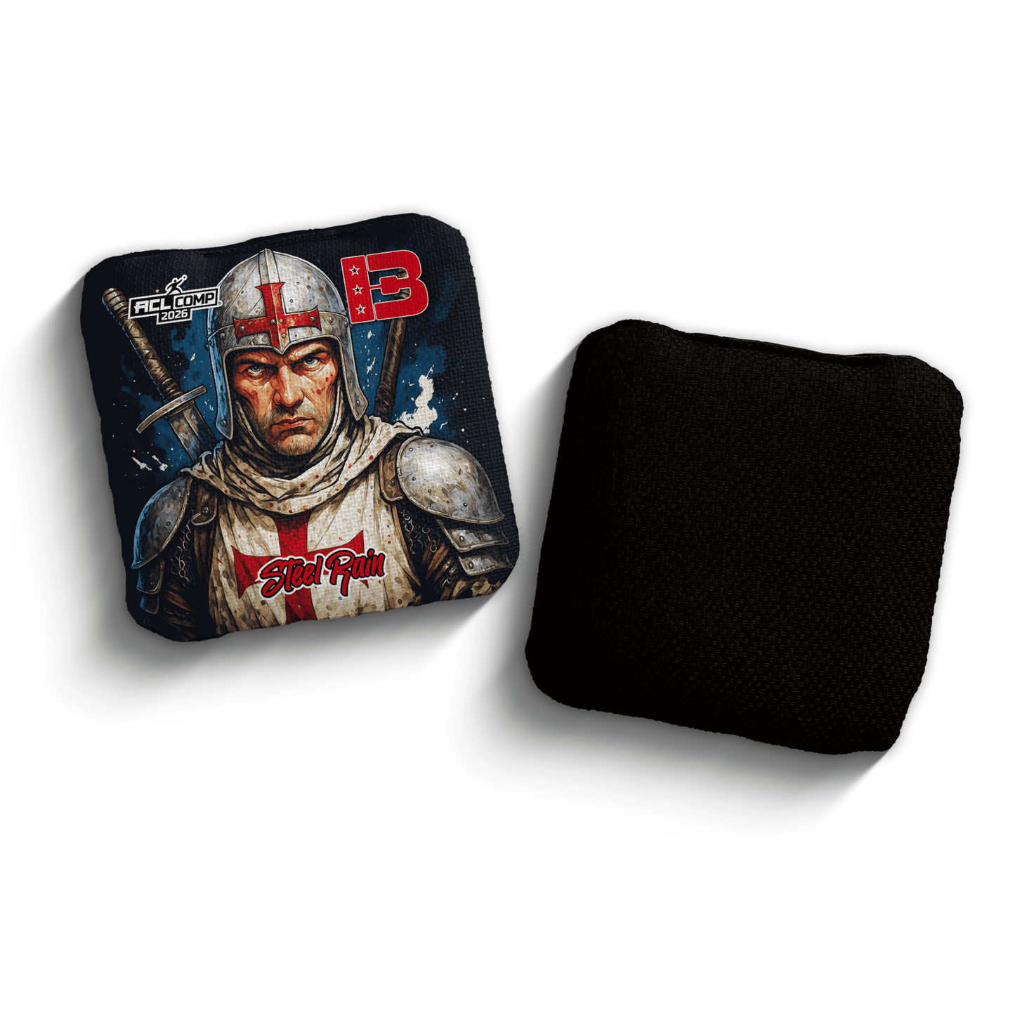2026 Brotherhood Cornhole Steel Rain Knight Edition ACL Comp Stamped Cornhole Bags