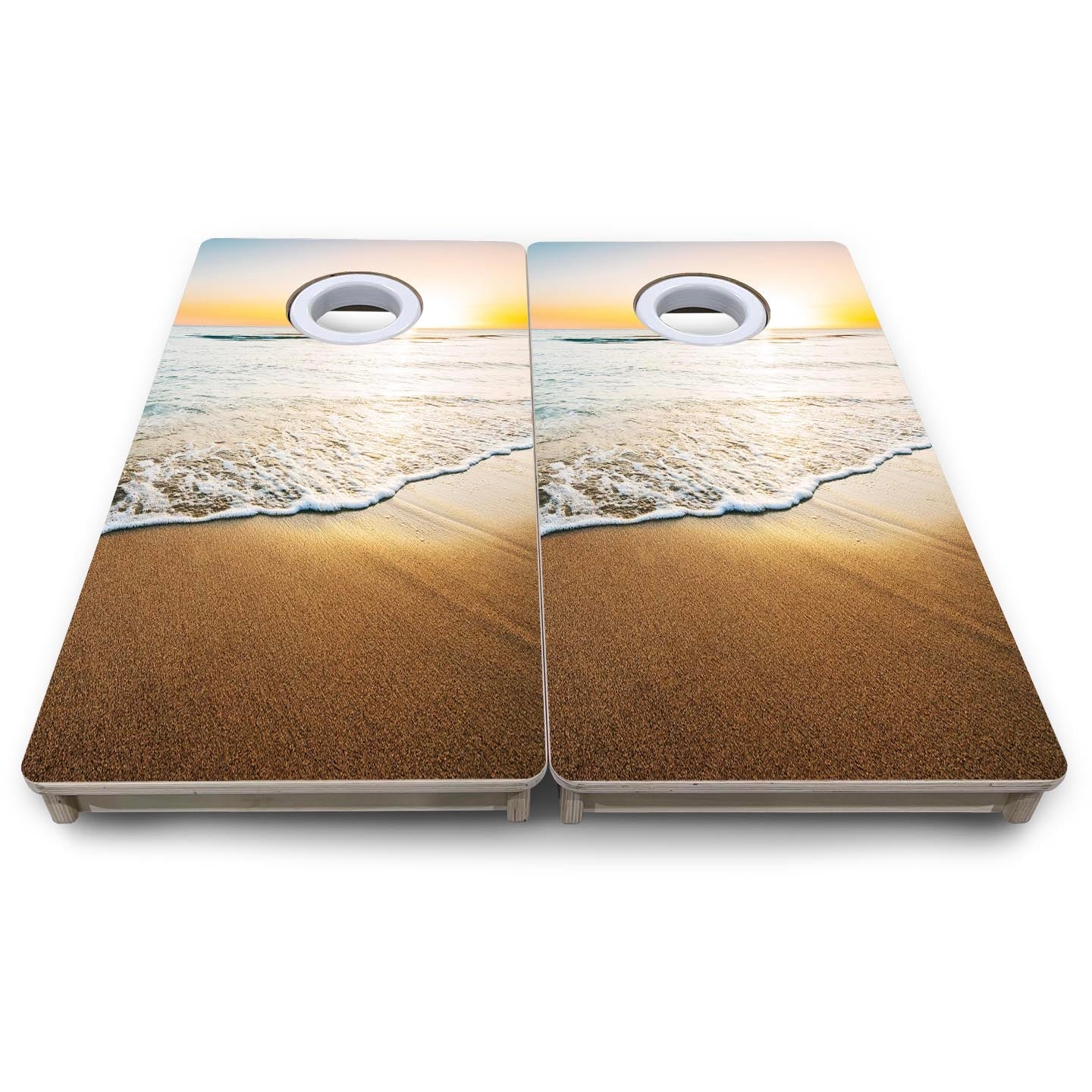 Mini Cornhole Boards - Beach Sunset