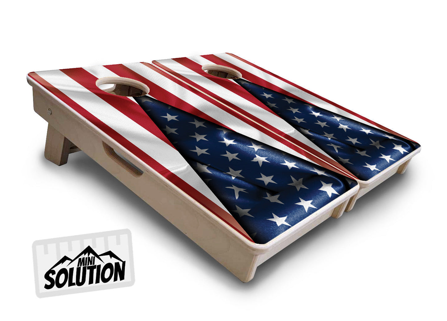 Mini Cornhole Boards - American Flag Triangle
