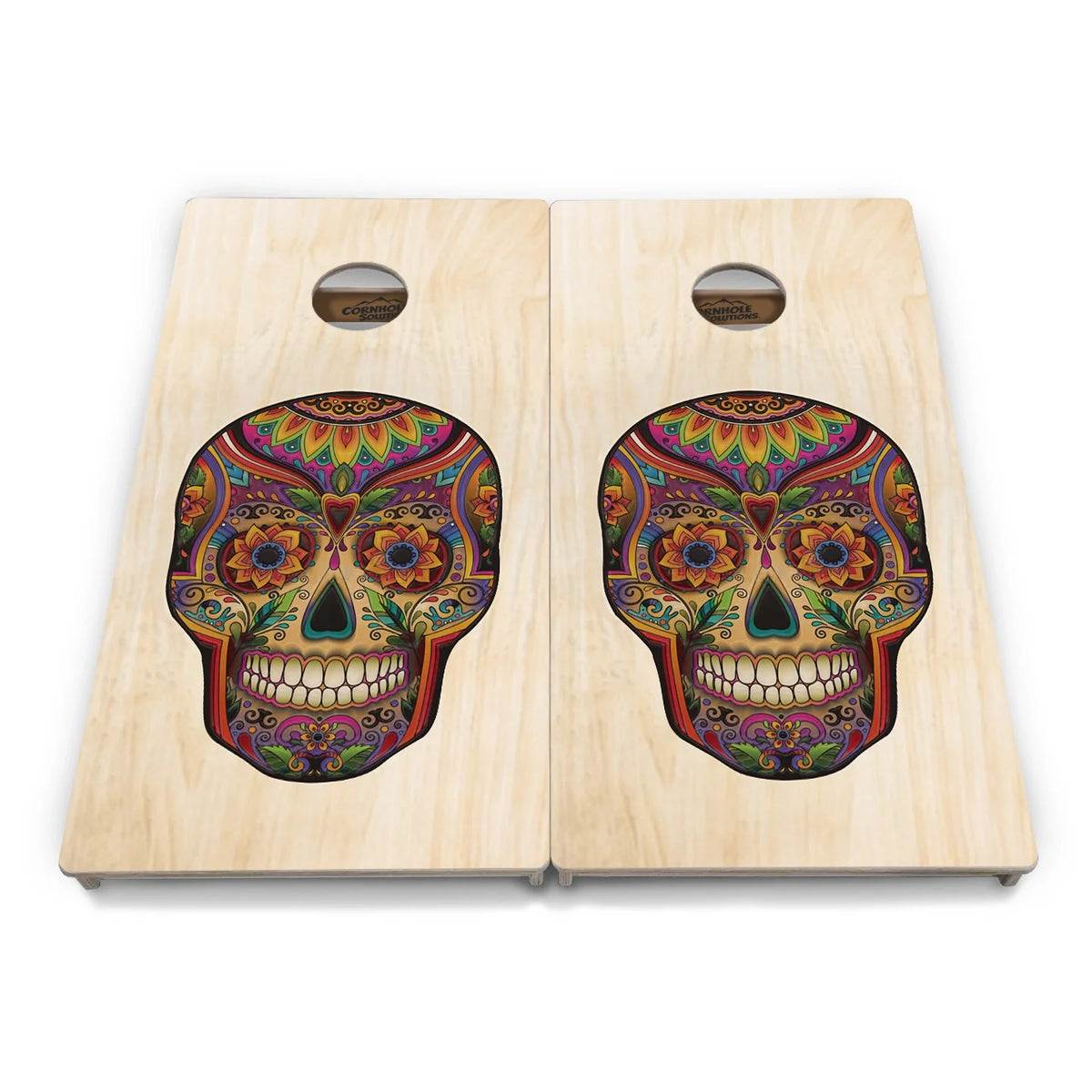 Sugar Skull Cornhole Boards - Professional Tournament Series - Colorful