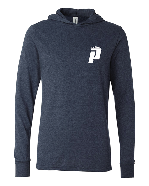 Graphite PUCS Lightweight Hoodie – Athletic Fit Long Sleeve for Cornhole Enthusiasts