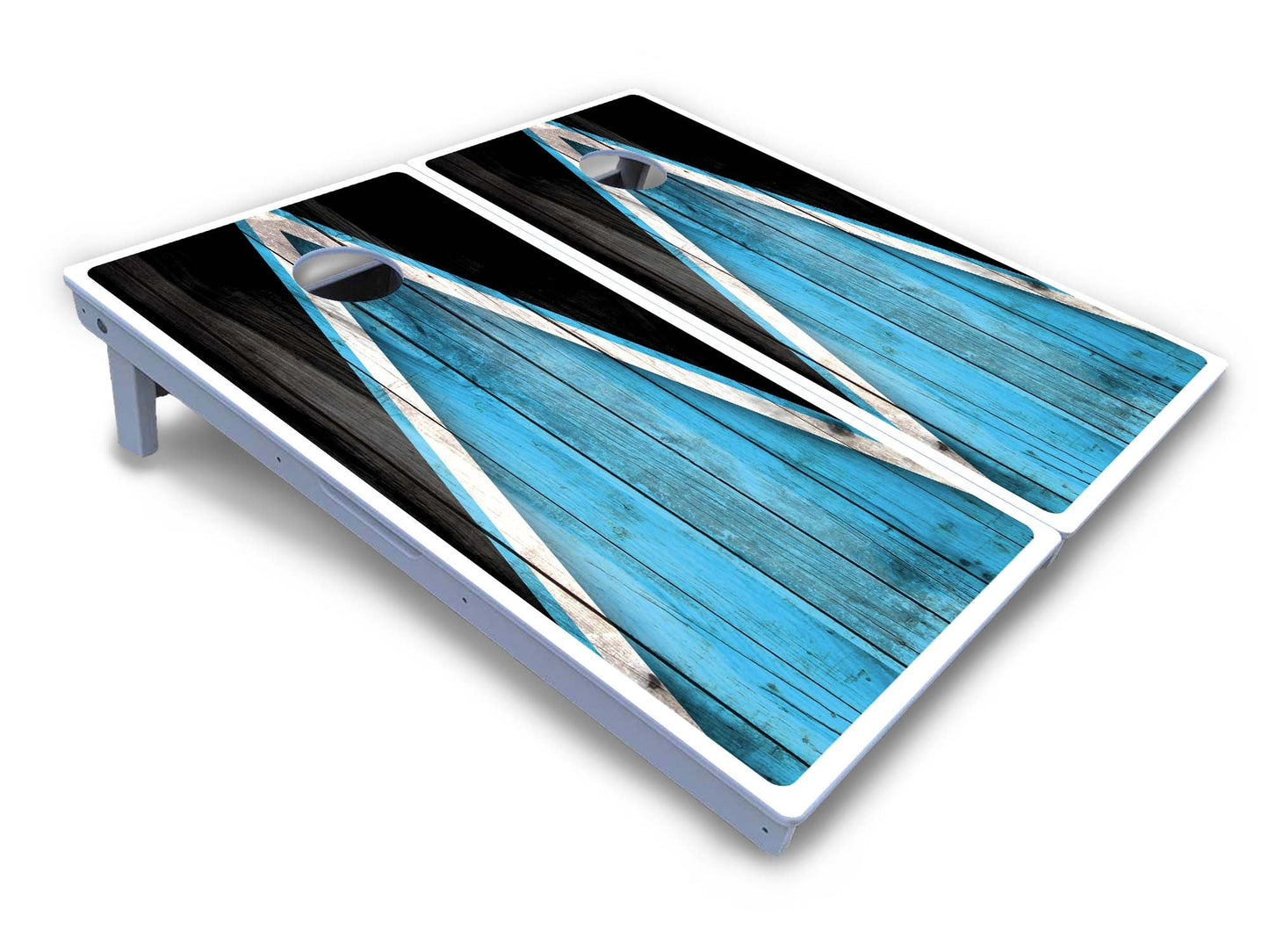 Sky Blue Triangle Cornhole Boards - All Weather Series