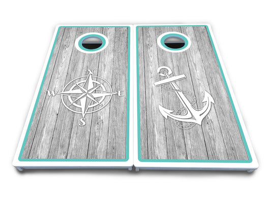 Anchor & Compass Cornhole Boards - All Weather Series