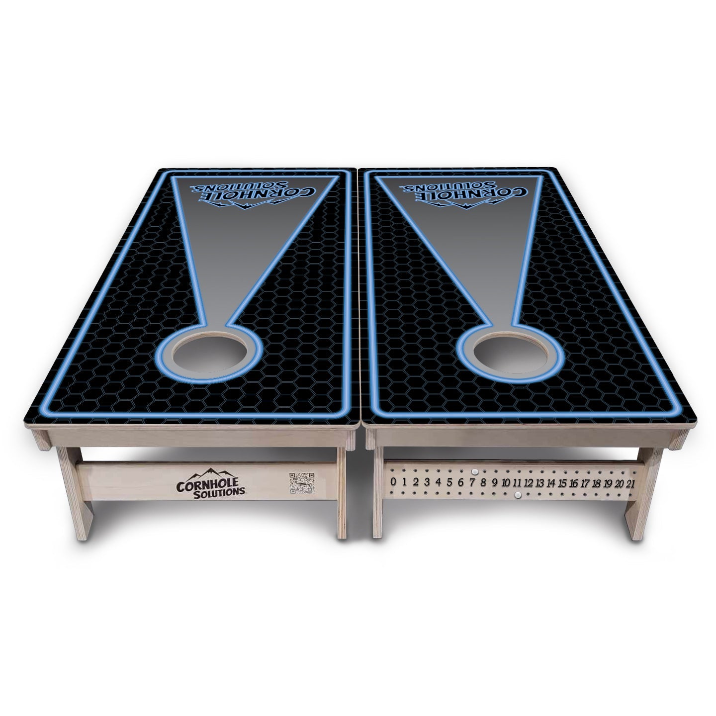 Neon Keyhole Cornhole Boards - Professional Tournament Series