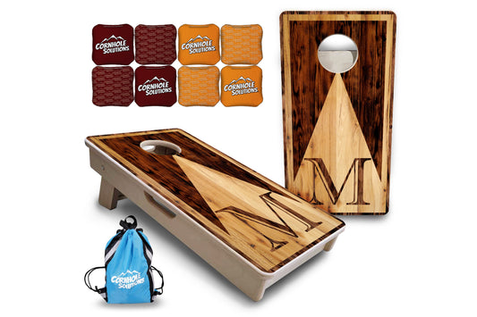 Mini Cornhole Boards - Wooden Triangle Letter