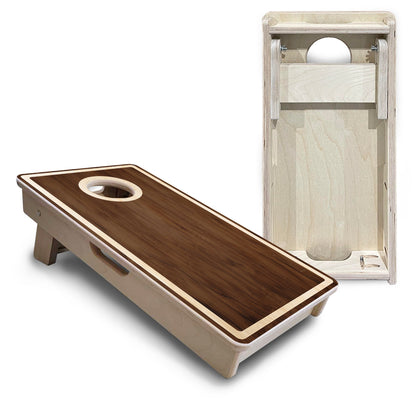 Stained Natural Border - Mini or Vacation Size Cornhole Boards