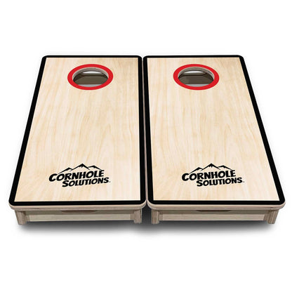 Red/Black Hole Ring - Mini or Vacation Size Cornhole Boards