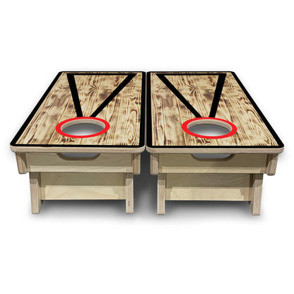 Burnt Triangle - Mini or Vacation Size Cornhole Boards