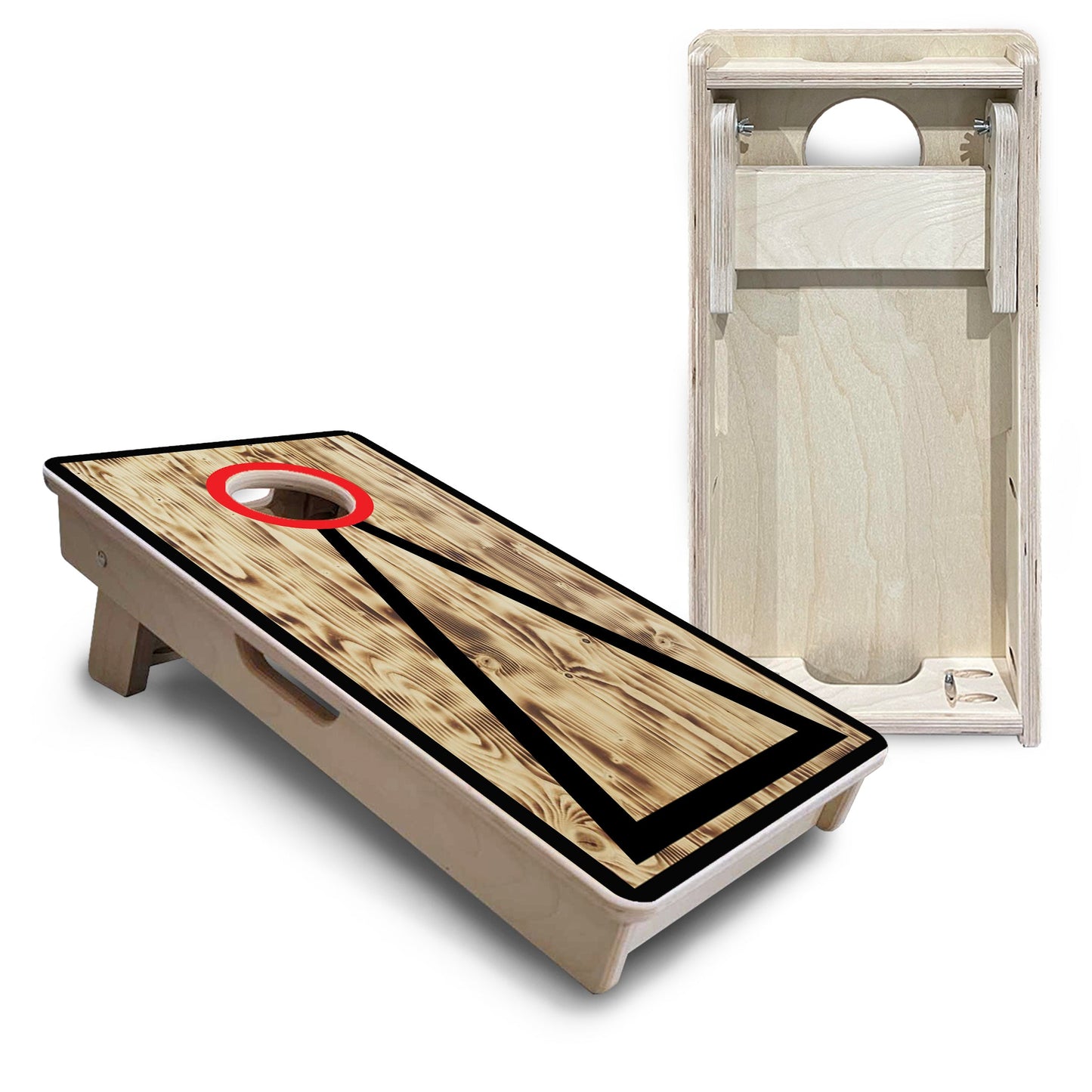 Burnt Triangle - Mini or Vacation Size Cornhole Boards