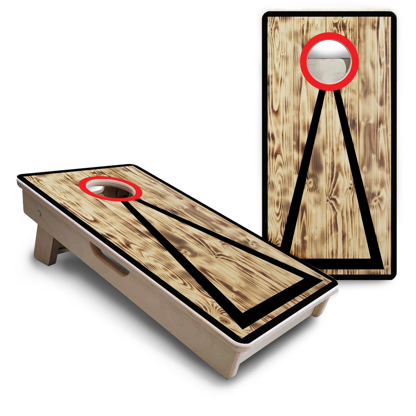 Burnt Triangle - Mini or Vacation Size Cornhole Boards