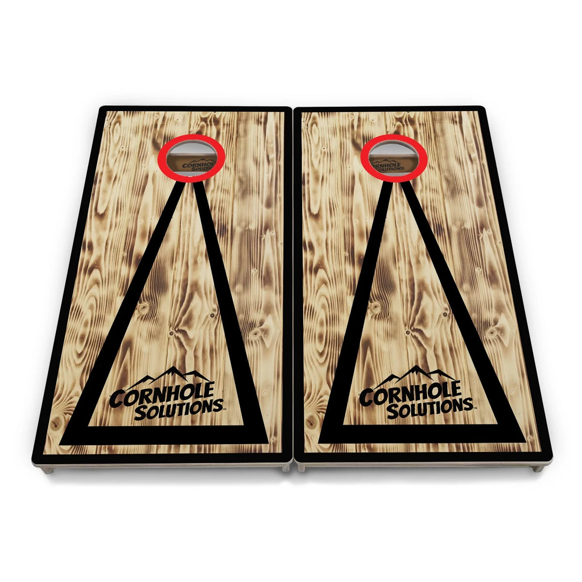 Burnt Triangle CS Logo Cornhole Boards - Professional Tournament Series