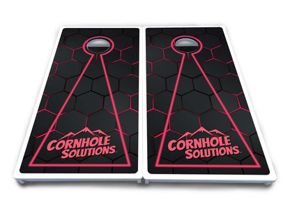 Glow Hole Black Cornhole Boards - All Weather Series