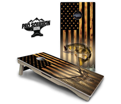Hidden Deer & Fish Cornhole Boards - Pro Solution Elite Series