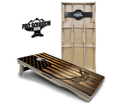 Hidden Deer & Fish Cornhole Boards - Pro Solution Elite Series