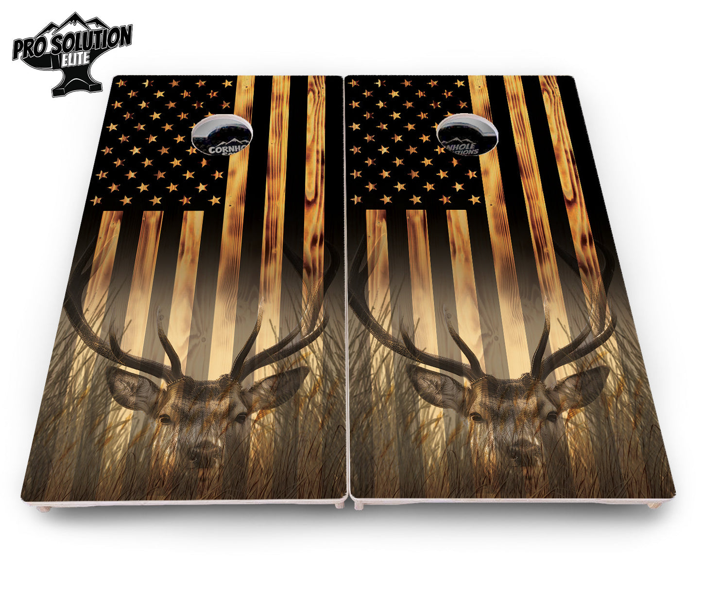 Hidden Deer & Fish Cornhole Boards - Pro Solution Elite Series