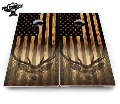 Hidden Deer & Fish Cornhole Boards - Pro Solution Elite Series