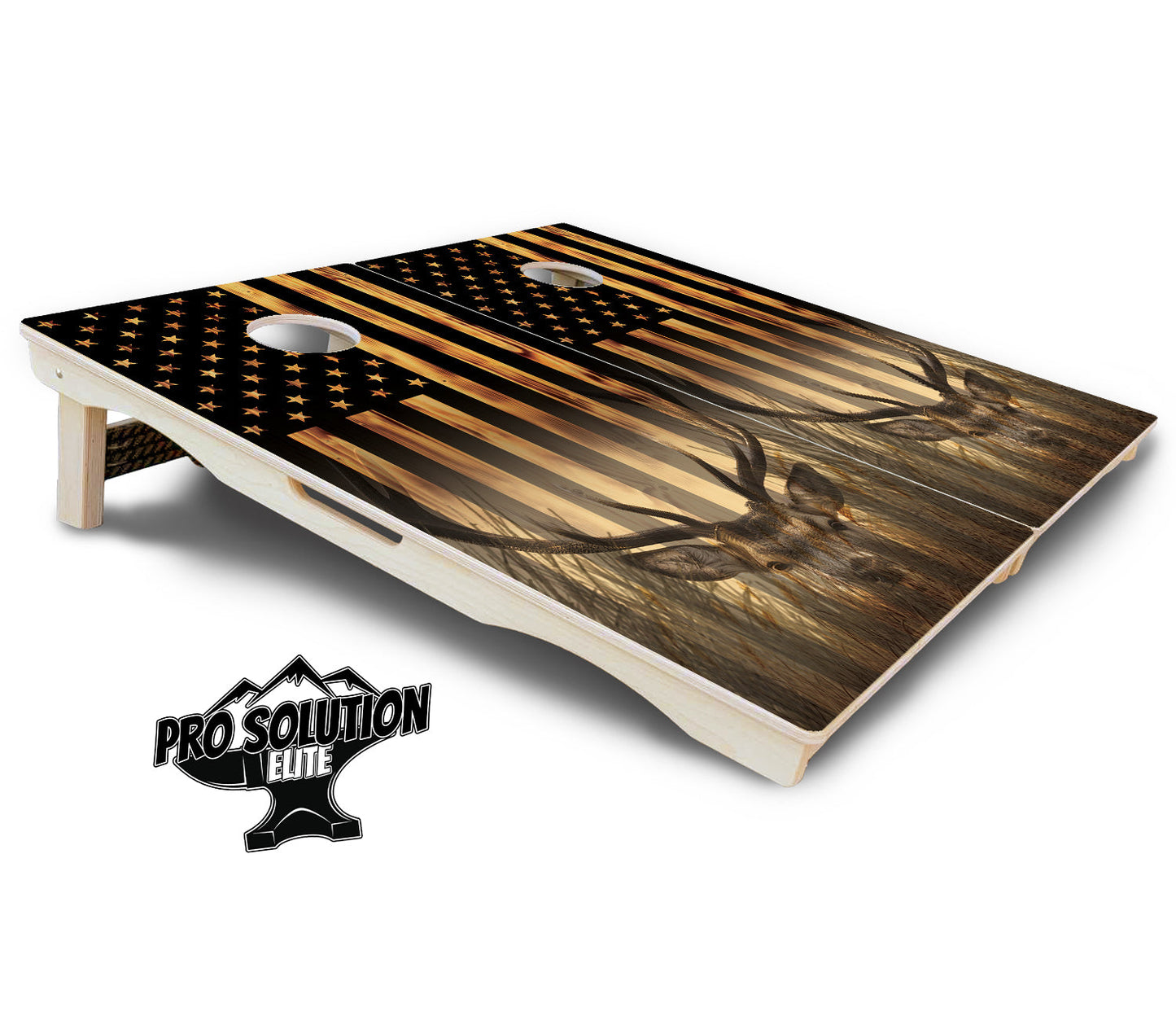 Hidden Deer & Fish Cornhole Boards - Pro Solution Elite Series