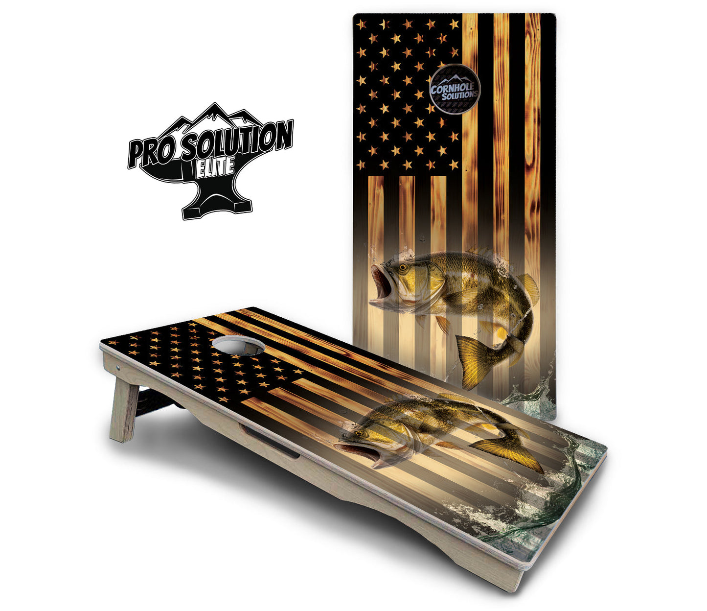 Hidden Deer & Fish Cornhole Boards - Pro Solution Elite Series