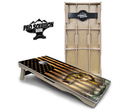 Hidden Deer & Fish Cornhole Boards - Pro Solution Elite Series