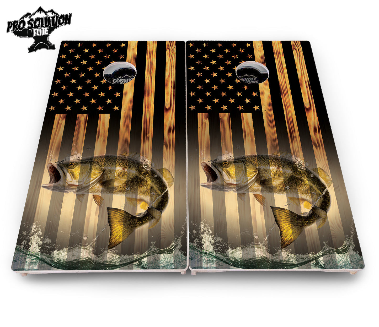Hidden Deer & Fish Cornhole Boards - Pro Solution Elite Series