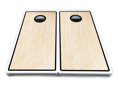 Red/Black Hole Ring Cornhole Boards - All Weather Series