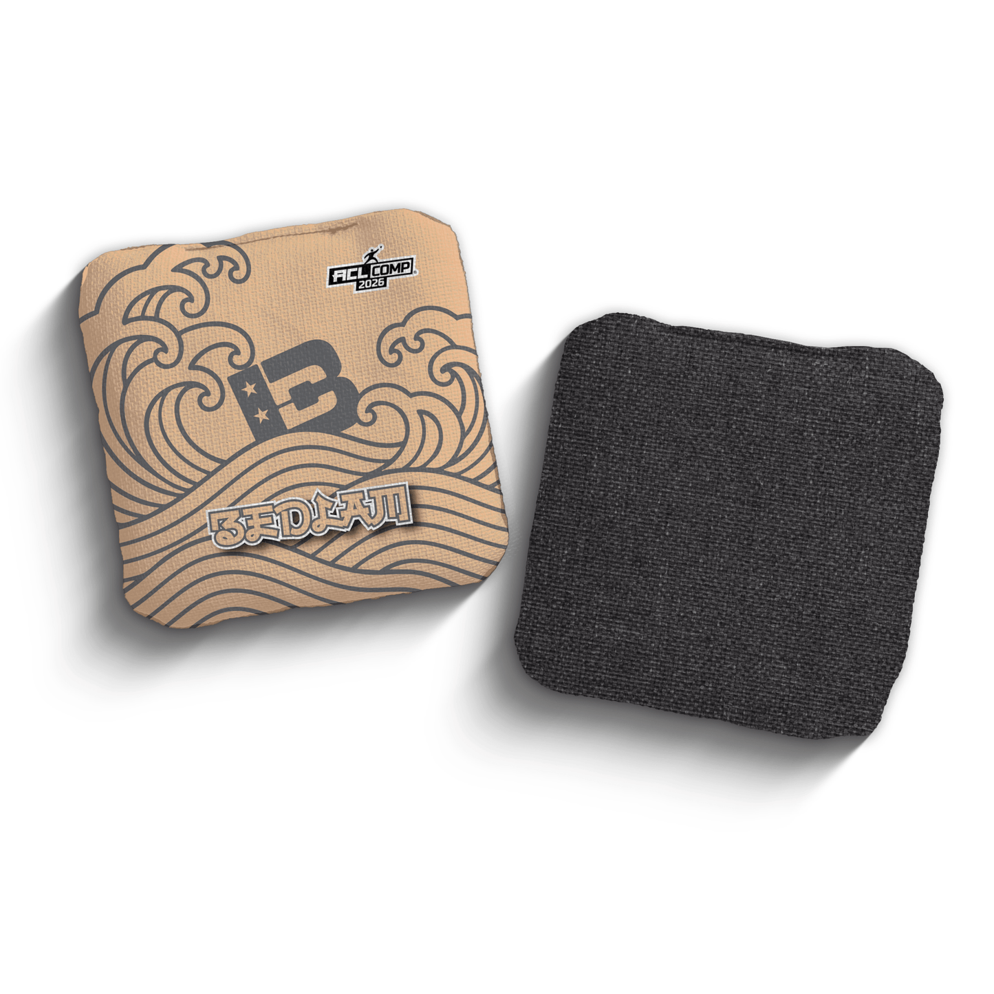 2026 Brotherhood Cornhole Bedlam Japanese Wave Edition ACL Comp Stamped Cornhole Bags