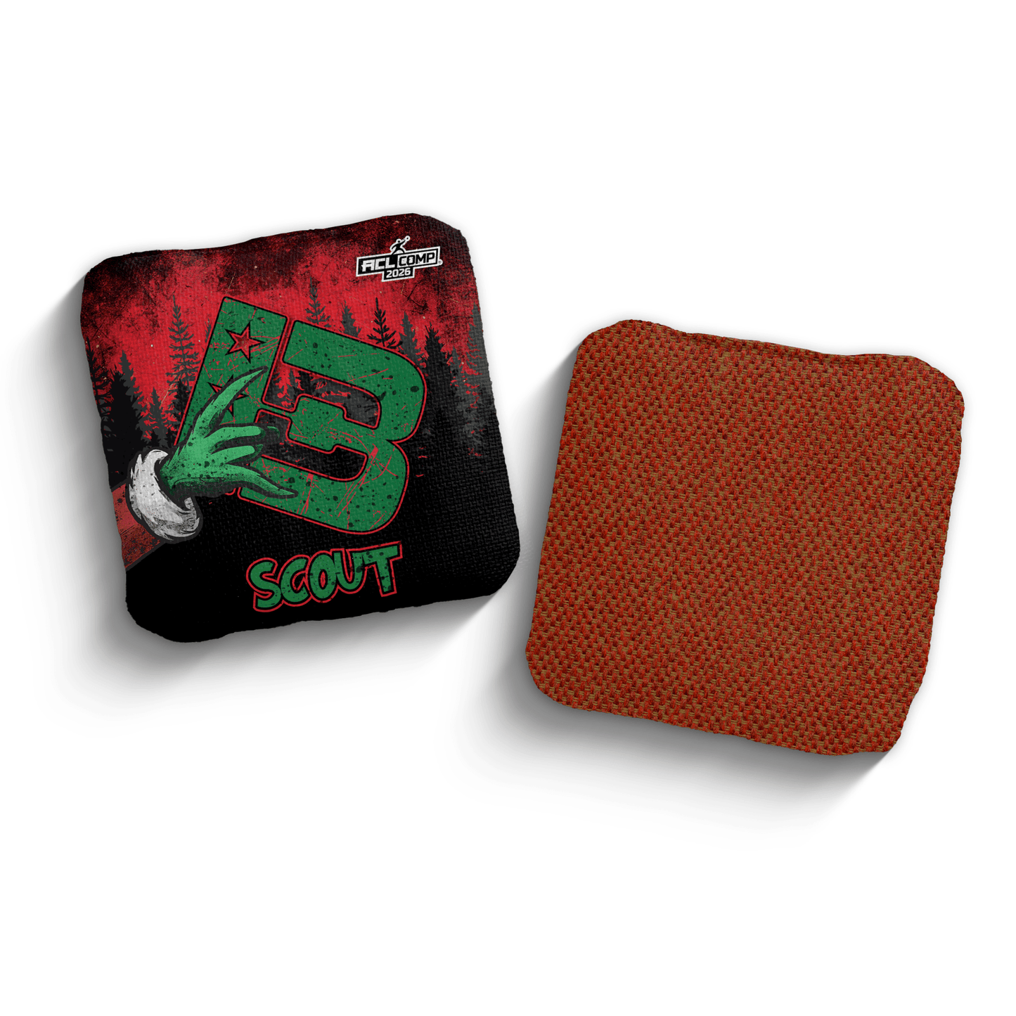 2026 Brotherhood Cornhole Scout Christmas Edition ACL Comp Stamped Cornhole Bags