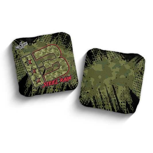 2026 Brotherhood Cornhole Steel Rain Camo Edition ACL Comp Stamped Cornhole Bags
