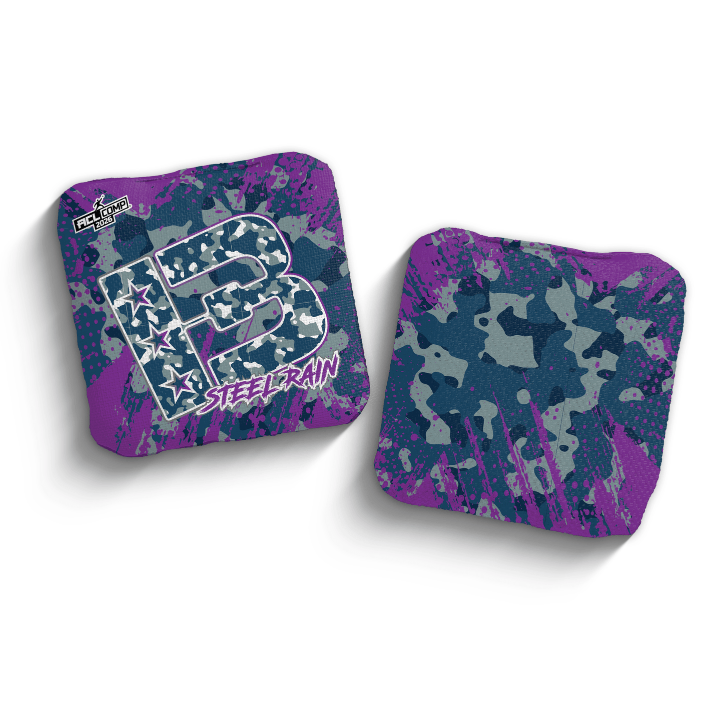 2026 Brotherhood Cornhole Steel Rain Camo Edition ACL Comp Stamped Cornhole Bags