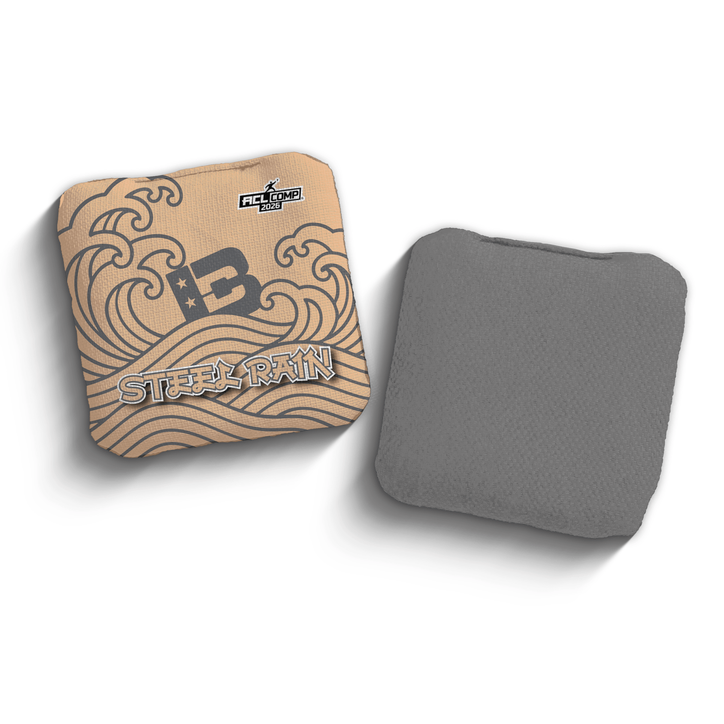2026 Brotherhood Cornhole Steel Rain Japanese Wave Edition ACL Comp Stamped Cornhole Bags