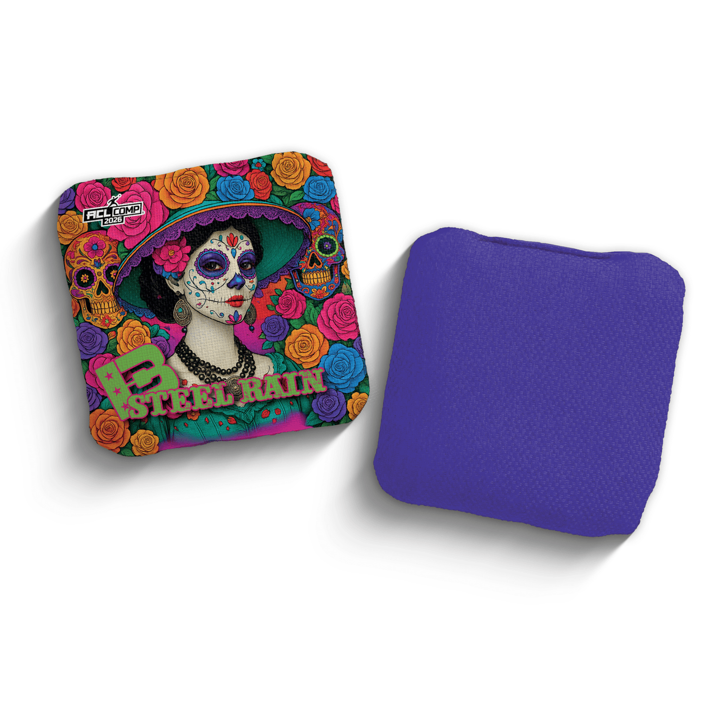 2026 Brotherhood Cornhole Steel Rain La Catrina Edition ACL Comp Stamped Cornhole Bags
