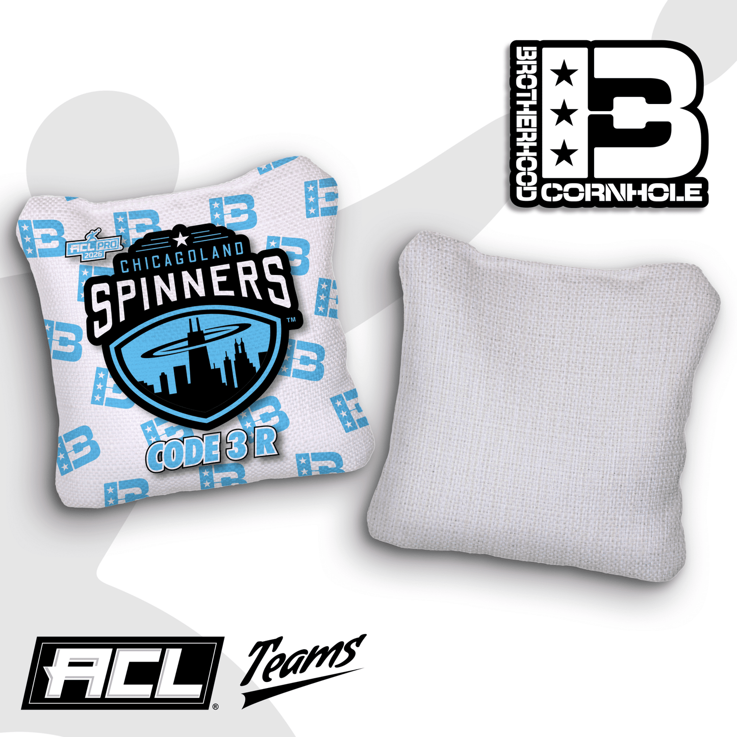 2026 Brotherhood Cornhole Multiple Bag Models "Chicagoland Spinners" - ACL Pro Stamped Cornhole Bags - SET OF 4 BAGS