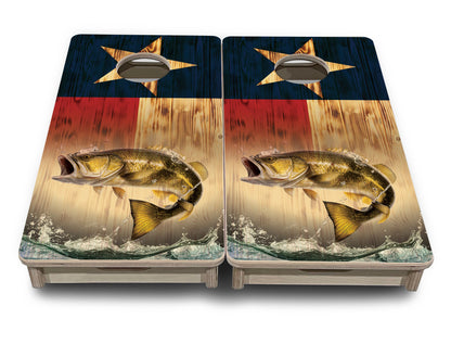 Mini Cornhole Boards - Texas Flag Deer & Fish