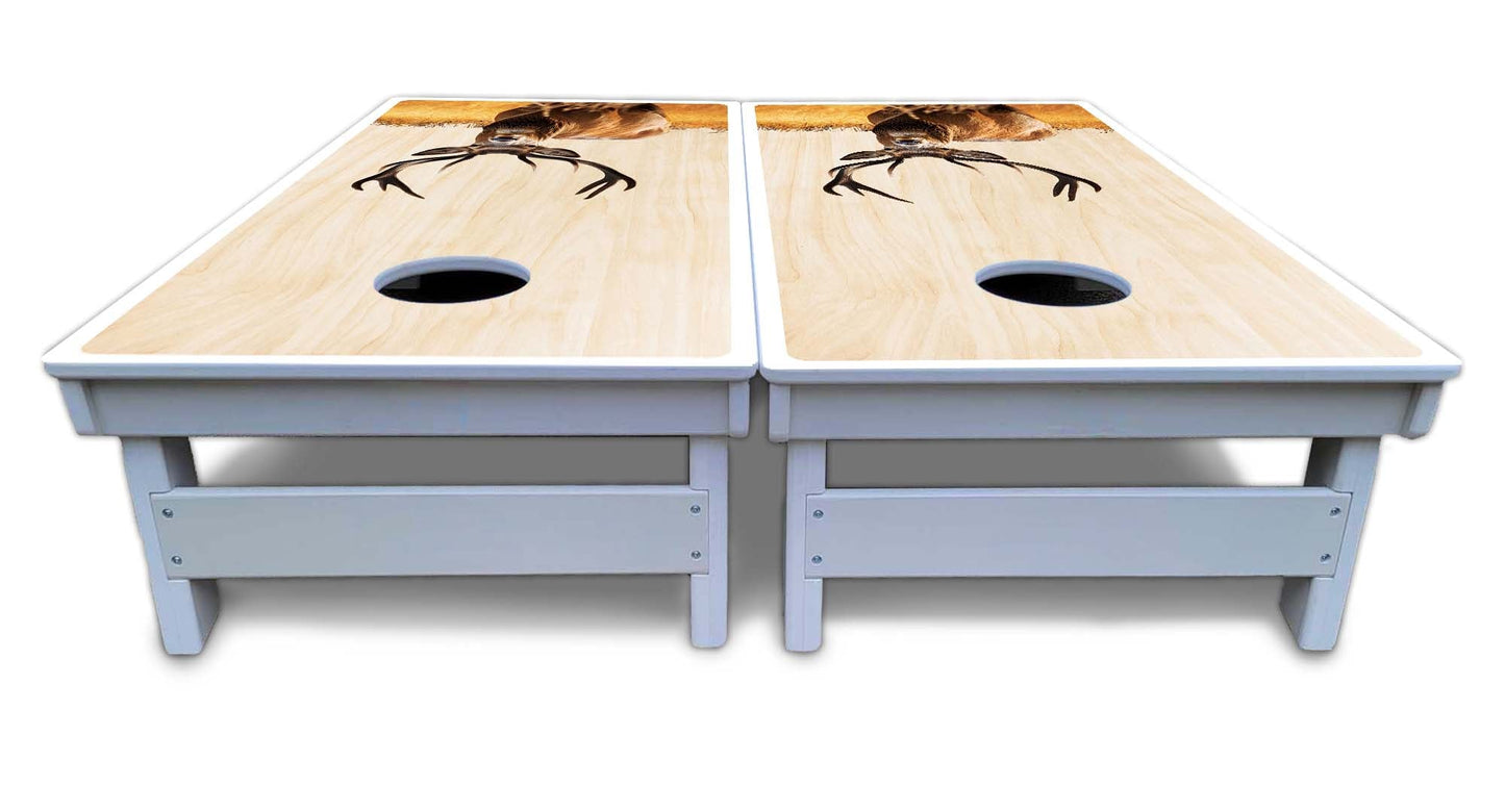Natural Deer & Fish Cornhole Boards - All Weather Series