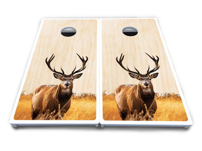 Natural Deer & Fish Cornhole Boards - All Weather Series