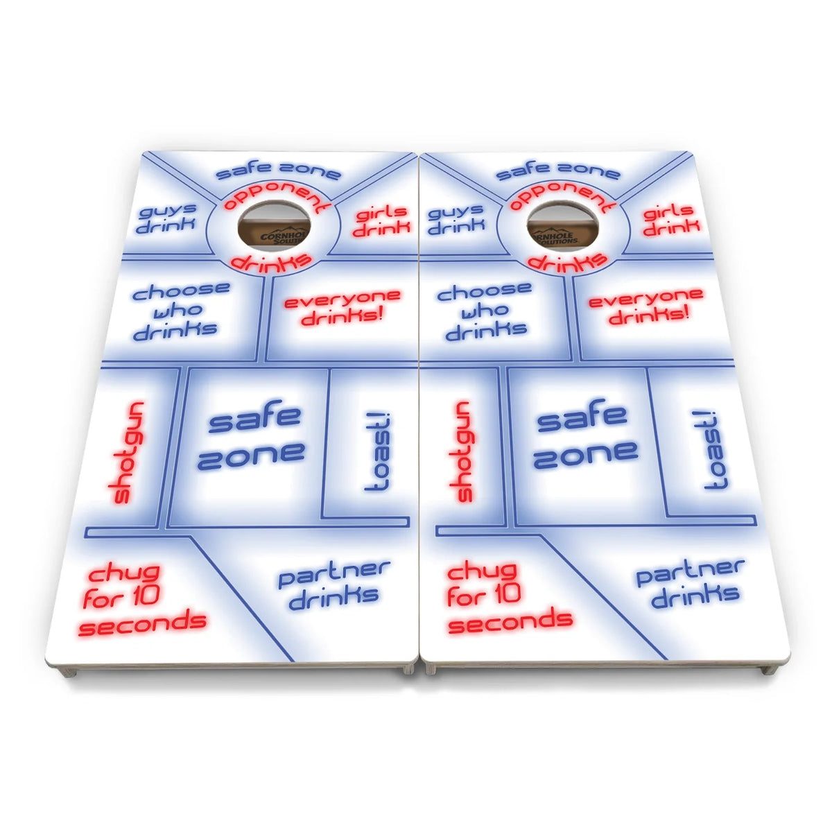 Drinking Game Black Background Cornhole Boards - Professional Tournament Series