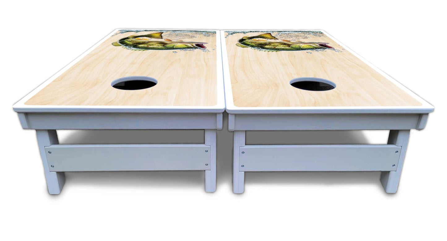 Natural Deer & Fish Cornhole Boards - All Weather Series
