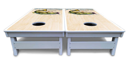 Natural Deer & Fish Cornhole Boards - All Weather Series