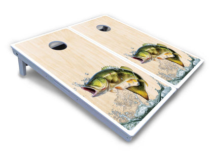 Natural Deer & Fish Cornhole Boards - All Weather Series