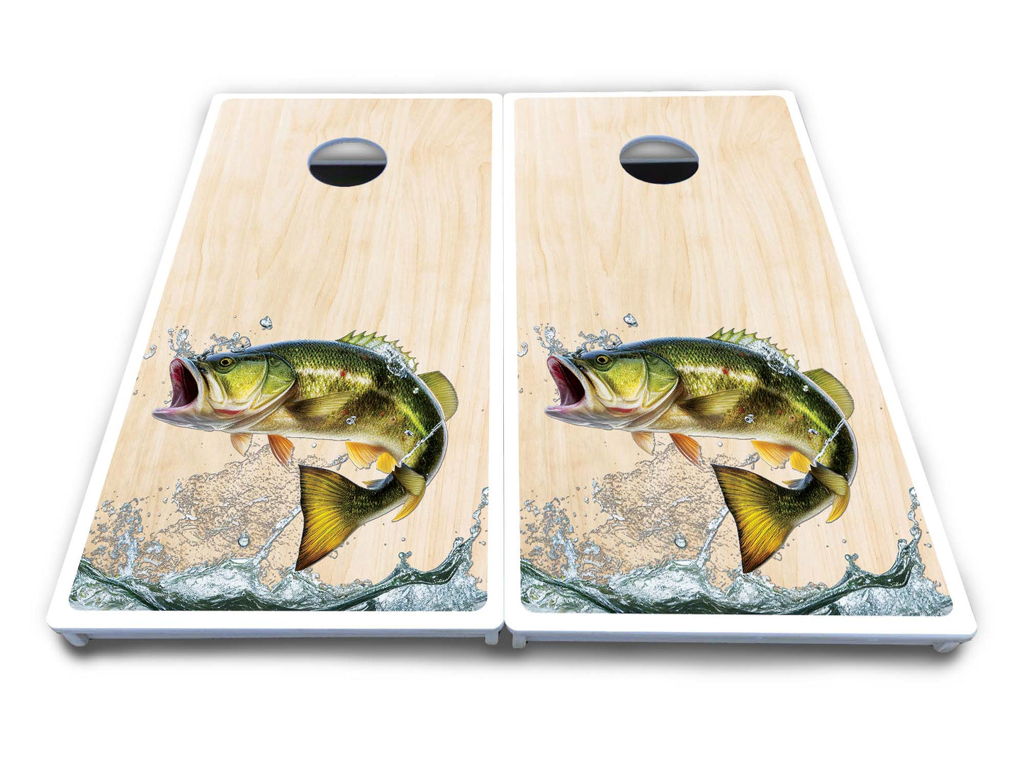 Natural Deer & Fish Cornhole Boards - All Weather Series