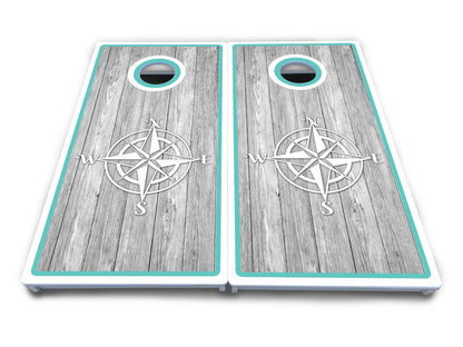 Anchor & Compass Cornhole Boards - All Weather Series