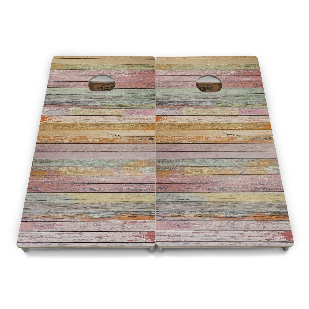 Brown Two Tone Stripes Cornhole Boards - Professional Tournament Series
