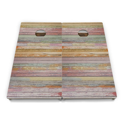 Brown Two Tone Stripes Cornhole Boards - Professional Tournament Series