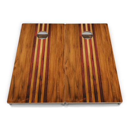 Brown Two Tone Stripes Cornhole Boards - Professional Tournament Series