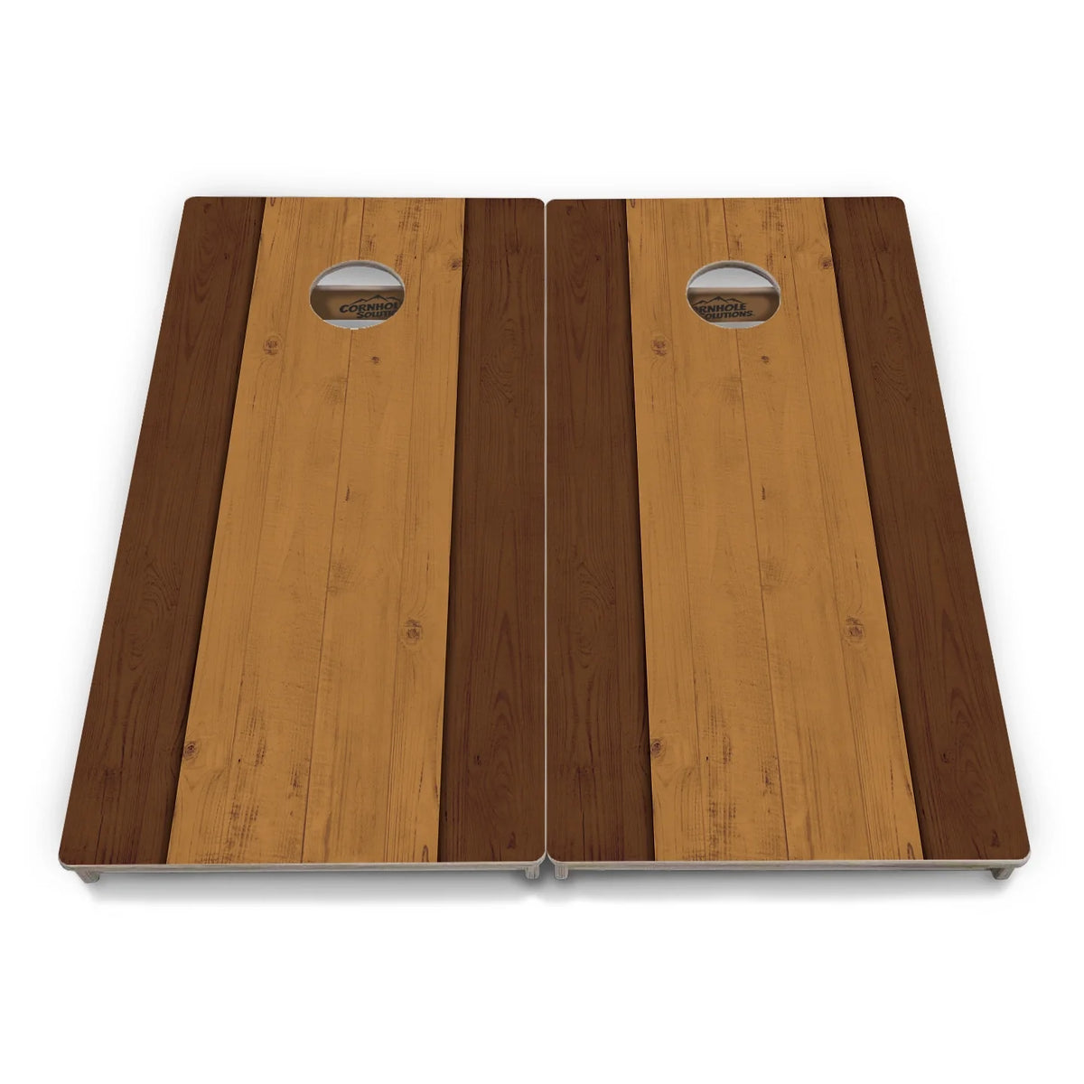 Brown Two Tone Stripes Cornhole Boards - Professional Tournament Series