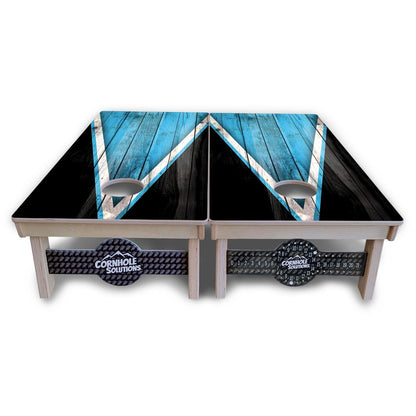 Sky Blue Triangle Cornhole Boards - Professional Tournament Series