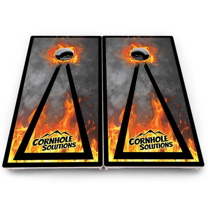 Smoke Triangle Cornhole Boards - Pro Solution Lite Series