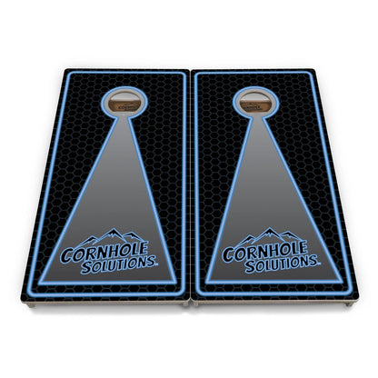 Neon Keyhole Cornhole Boards - Professional Tournament Series